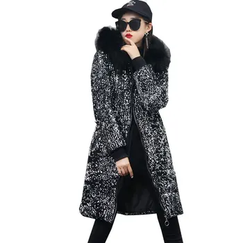 Vintage Female Winter Jacket Thicken Sequins Hooded Parkas Warm Coats 2020 Down Cotton Coat Motorcycle Jacket Chaqueta mujer 539
Vintage Female Winter Jacket Thicken Sequins Hooded Parkas Warm Coats 2020 Down Cotton Coat Motorcycle Jacket Chaqueta mujer 539