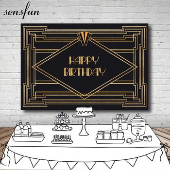 Sensfun Gatsby Art Deco Backdrop For Photo Studio Gold And Black Happy Birthday Wedding Photography Backgrounds 7x5ft Vinyl
Sensfun Gatsby Art Deco Backdrop For Photo Studio Gold And Black Happy Birthday Wedding Photography Backgrounds 7x5ft Vinyl