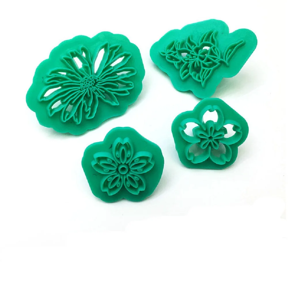 4pcs/Set Plastic Flowers Leaves Cookie Cutters Cake Fondant Embosser Sugarcraft Decorating Tools Cutters Cake Mold Baking Tools
4pcs/Set Plastic Flowers Leaves Cookie Cutters Cake Fondant Embosser Sugarcraft Decorating Tools Cutters Cake Mold Baking Tools