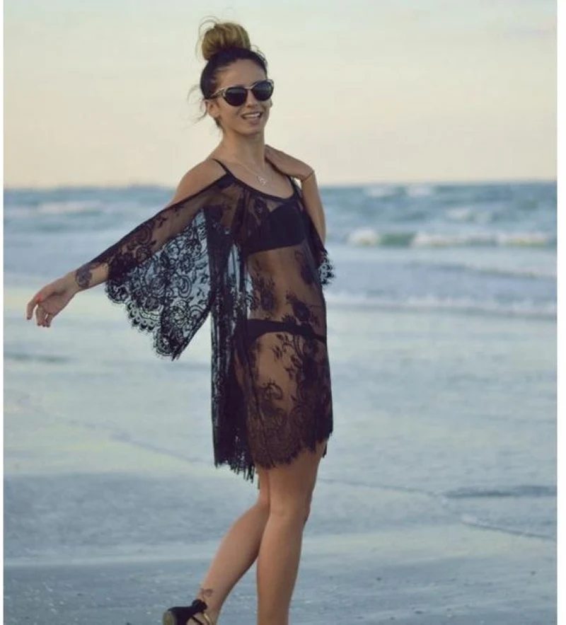 2019 New Beach Cover Up Bikini Crochet Knitted Tassel Tie Beachwear Summer Swimsuit Cover Up Sexy See-through Beach Dress
2019 New Beach Cover Up Bikini Crochet Knitted Tassel Tie Beachwear Summer Swimsuit Cover Up Sexy See-through Beach Dress
