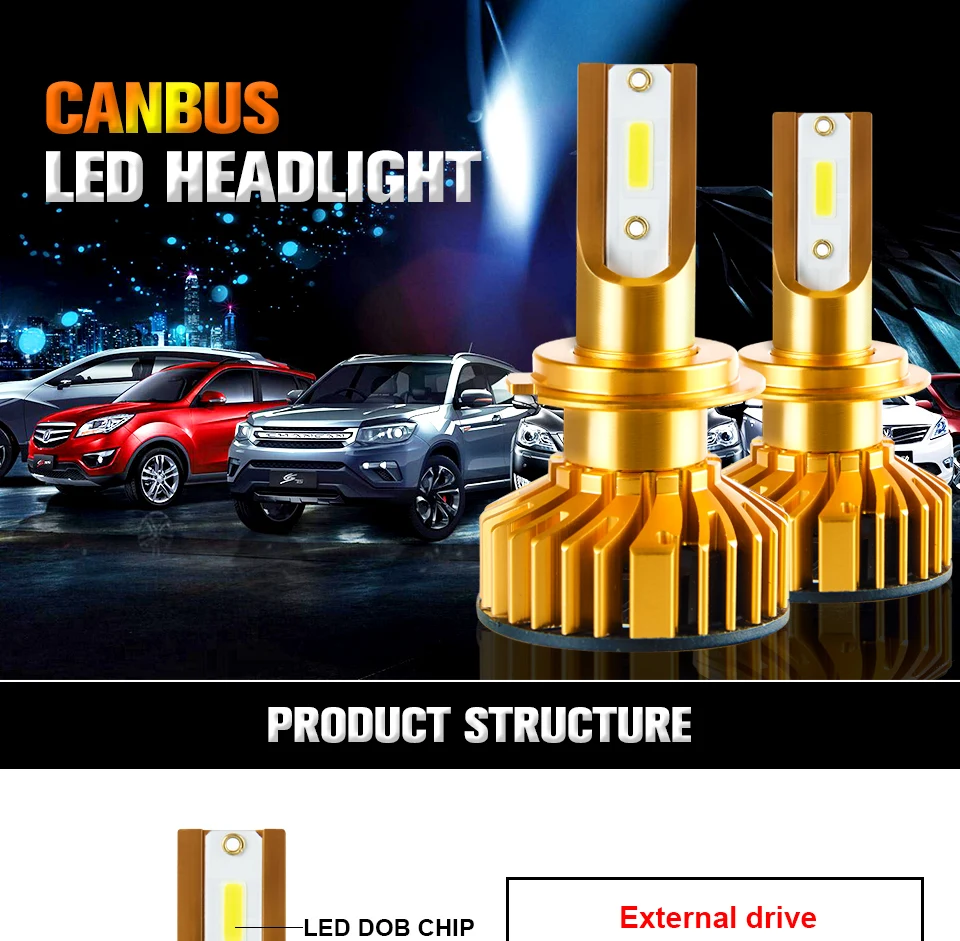H4 H7 Led Car Headlight Bulbs Mini 12V H1 9005 HB3 9006 Hb4 72W Auto Headlamp 6500K H8 H9 H11 12000Lm Led Ice Light Canbus Bulb (1)