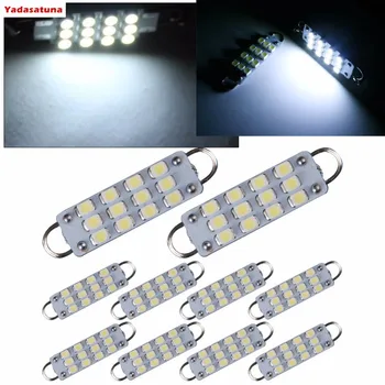 10 Piezas 44mm 1.7" 12-SMD 3528 LED Blanca Festoon Circuito Rigido Tipo Fusible Luces de Boveda Bombillas Interior Coche
10 Piezas 44mm 1.7" 12-SMD 3528 LED Blanca Festoon Circuito Rigido Tipo Fusible Luces de Boveda Bombillas Interior Coche