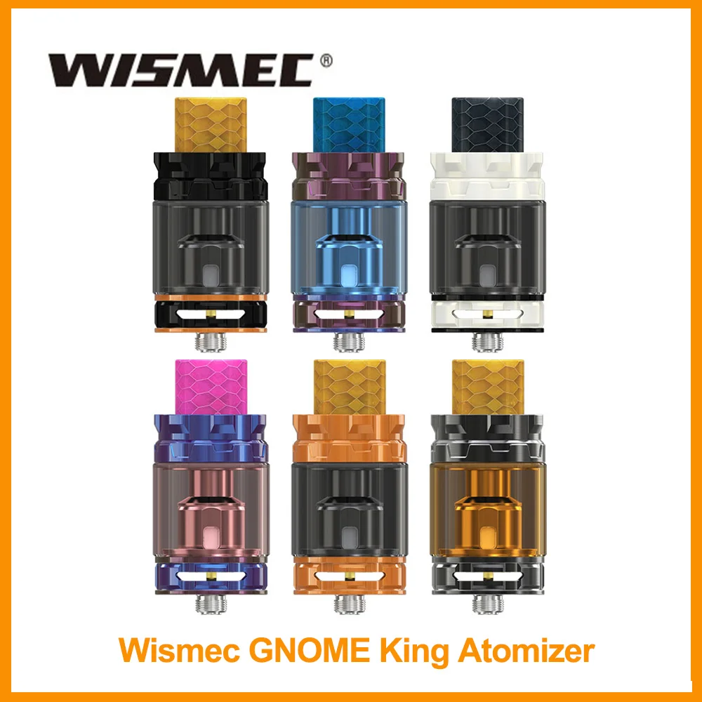 

Original Wismec GNOME King Subohm Tank 2ml/5.8ml in 0.4ohm WM01 Coil For Ravage230 Box Mod /RX Gen3 Dual E-Cigarette