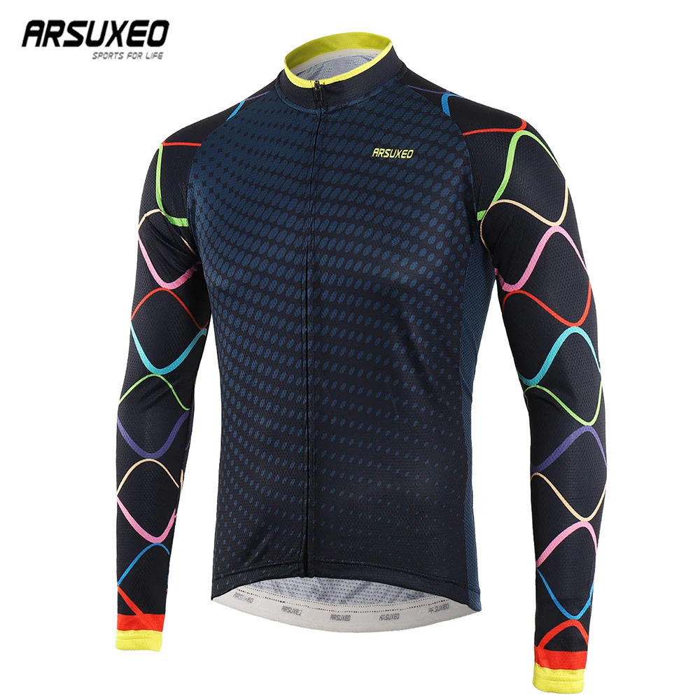 ARSUXEO Men's Long Sleeve Cycling Jersey Spring Autumn Bicycle Clothing MTB Bike Shirts Quick Dry Z9
ARSUXEO Men's Long Sleeve Cycling Jersey Spring Autumn Bicycle Clothing MTB Bike Shirts Quick Dry Z9