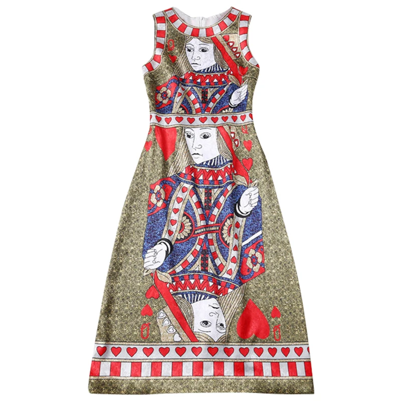 Runway Designer Dress 2018 High Quality O-neck Sleeveless Printed Casual Midi Dresses DX0325N
Runway Designer Dress 2018 High Quality O-neck Sleeveless Printed Casual Midi Dresses DX0325N