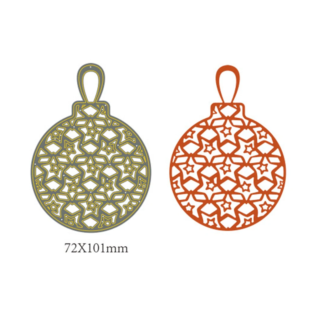 Christmas Star ornament Metal Cutting Dies Scrapbooking Craft Die cuts Card making diy Emboss 72X101mm
