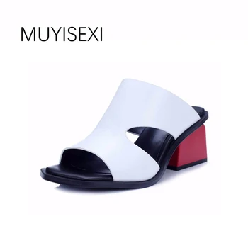 Summer Slippers Women Genuine Leather Peep Toe Red High Heels Casual Party Shoes Woman plus size KAKX01 MUYISEXI
Summer Slippers Women Genuine Leather Peep Toe Red High Heels Casual Party Shoes Woman plus size KAKX01 MUYISEXI