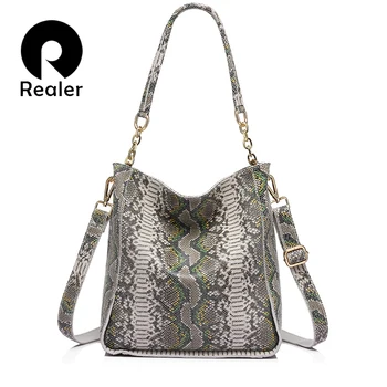 REALER soft new arrival genuine leather woman handbag shoulder bag female serpentine prints tote bag ladies messenger bag
REALER soft new arrival genuine leather woman handbag shoulder bag female serpentine prints tote bag ladies messenger bag