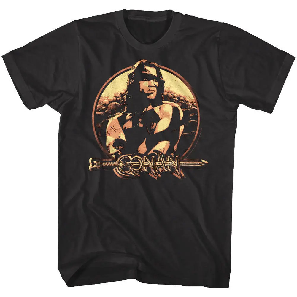 Conan the Barbarian Vintage Metallic Shield Men's T Shirt Schwarzenegger Movie Funny Free Shipping Many Classic Quality High top
Conan the Barbarian Vintage Metallic Shield Men's T Shirt Schwarzenegger Movie Funny Free Shipping Many Classic Quality High top