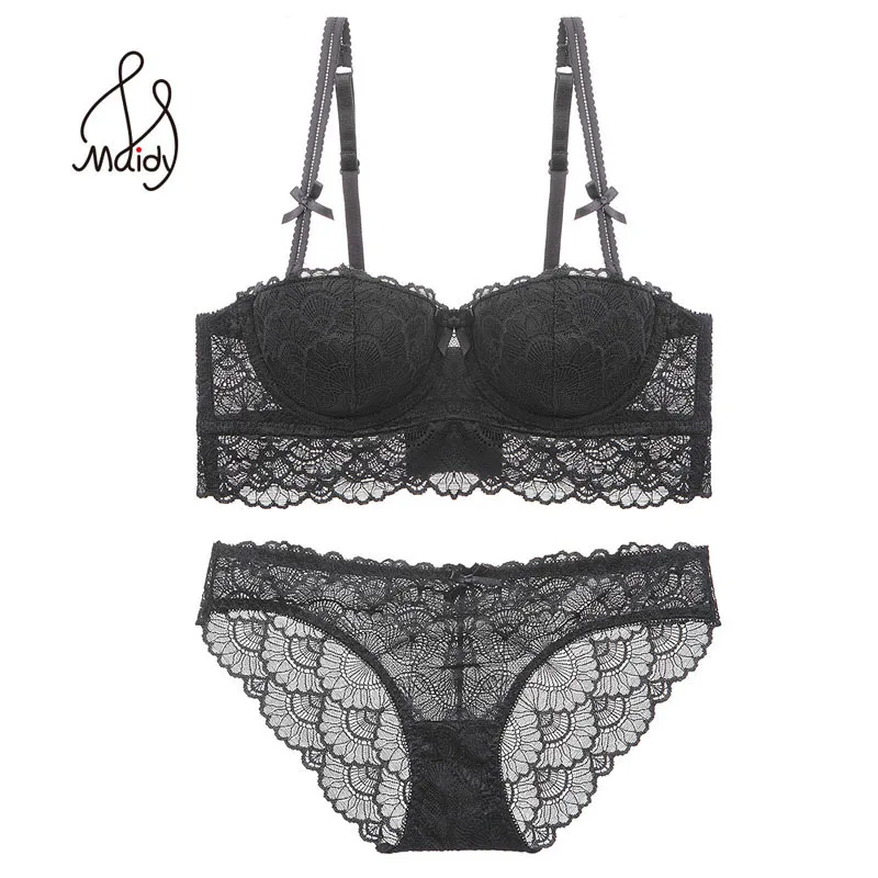 Maidy Women's Sexy Lace Bra Sets Underwear Women 1/2 Cup Bra Brief Set Transparent Unlined Bras Ladies Plus Size 70-85 A B C D
Maidy Women's Sexy Lace Bra Sets Underwear Women 1/2 Cup Bra Brief Set Transparent Unlined Bras Ladies Plus Size 70-85 A B C D