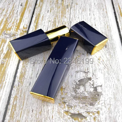 Empty Square Lipstick Tube 12.1mm Frosted Black Lipbalm Tube Bule Lipstick Container Empty Magnetic Buckle Lip Balm Tube (5)