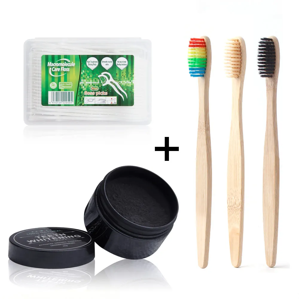 Eco Friendly Charcoal Teeth Whitening Powder Bamboo Toothbrush Dental Floss Toothpicks Teeth Whitener Teath Tongue Cleaning Brus
Eco Friendly Charcoal Teeth Whitening Powder Bamboo Toothbrush Dental Floss Toothpicks Teeth Whitener Teath Tongue Cleaning Brus