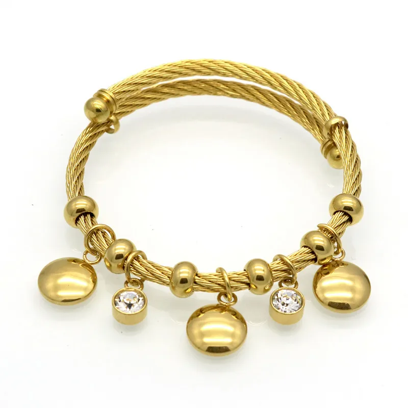 High Polish Smooth Cabochon Charms Bracelets Adjustable Expandable Stainless Steel Wire Bangles For Women Fine Jewelry
High Polish Smooth Cabochon Charms Bracelets Adjustable Expandable Stainless Steel Wire Bangles For Women Fine Jewelry
