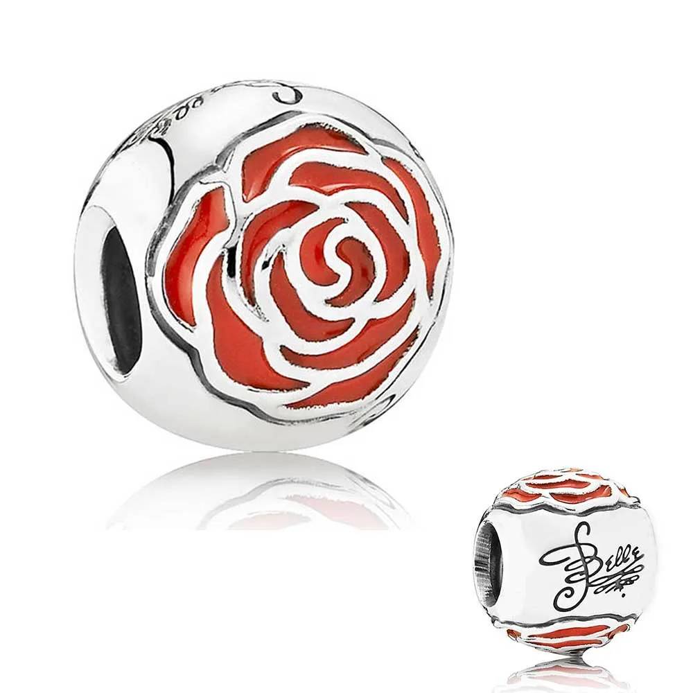 100% 925 Sterling Silver Charms Diseny Belle's Enchanted Rose Charms Fit Original Bracelet Diy Jewelry
100% 925 Sterling Silver Charms Diseny Belle's Enchanted Rose Charms Fit Original Bracelet Diy Jewelry