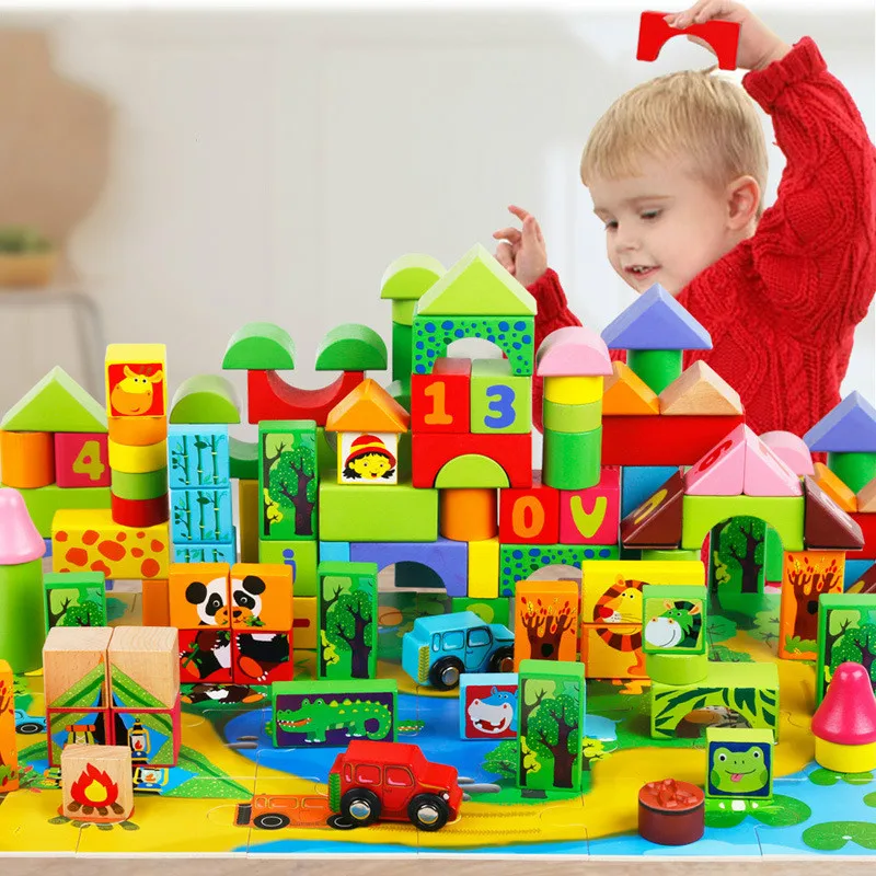 Birthday Gift for Children DIY Large Wooden Block Creative Children's Wood Seal Building Blocks Toys Colorful Blocks 106PCS
Birthday Gift for Children DIY Large Wooden Block Creative Children's Wood Seal Building Blocks Toys Colorful Blocks 106PCS