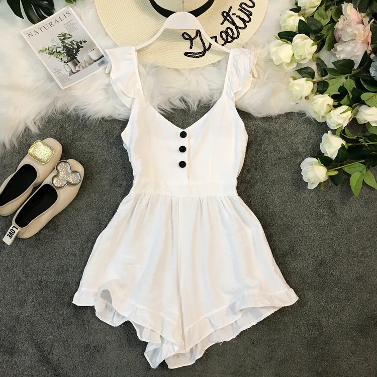 2019 Summer Girls Sexy Club Ruffles Chiffon Playsuit V-neck Single Breasted Boot Cut Women Short Jumpsuit Summer Female Rompers
2019 Summer Girls Sexy Club Ruffles Chiffon Playsuit V-neck Single Breasted Boot Cut Women Short Jumpsuit Summer Female Rompers