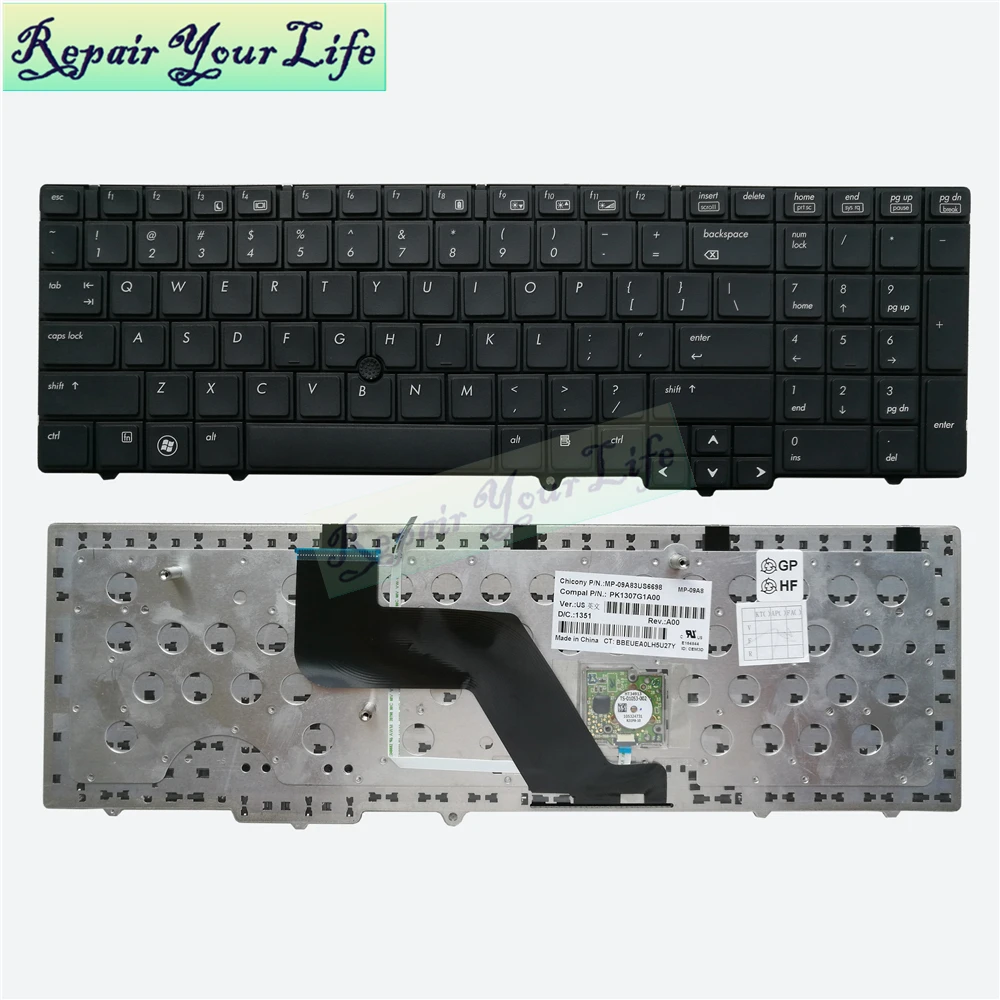 Repair You Life laptop keyboard for HP for EliteBook 8540p 8540w US standard keyboard new PK1307G1A00
Repair You Life laptop keyboard for HP for EliteBook 8540p 8540w US standard keyboard new PK1307G1A00