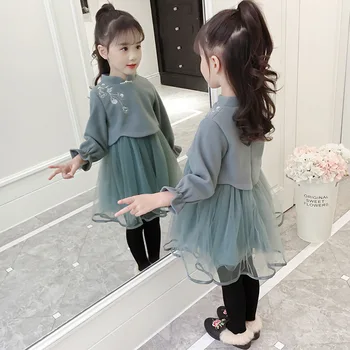 2018 winter girls long sleeve dresses floral Chinese style vintage clothing children
2018 winter girls long sleeve dresses floral Chinese style vintage clothing children