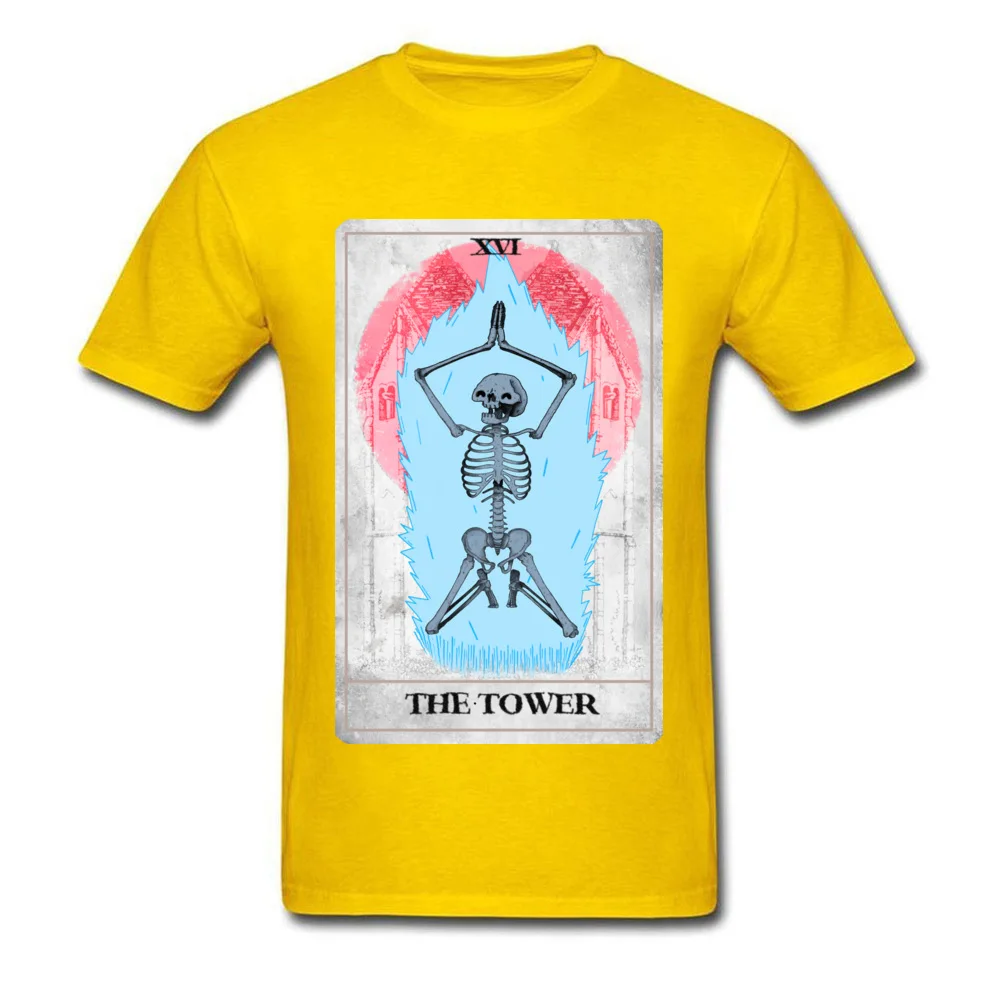 Men's T Shirts The Tower Cool Tops Shirt All Cotton Crew Neck Short Sleeve Leisure Tshirts Labor Day Wholesale The Tower yellow
