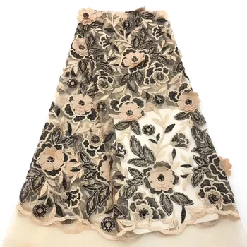 New 3D Flowers African Lace Fabric High Quality Nigerian French Swiss voile Net Mesh Lace Fabrics 5yards For Wedding Dress A1040
New 3D Flowers African Lace Fabric High Quality Nigerian French Swiss voile Net Mesh Lace Fabrics 5yards For Wedding Dress A1040