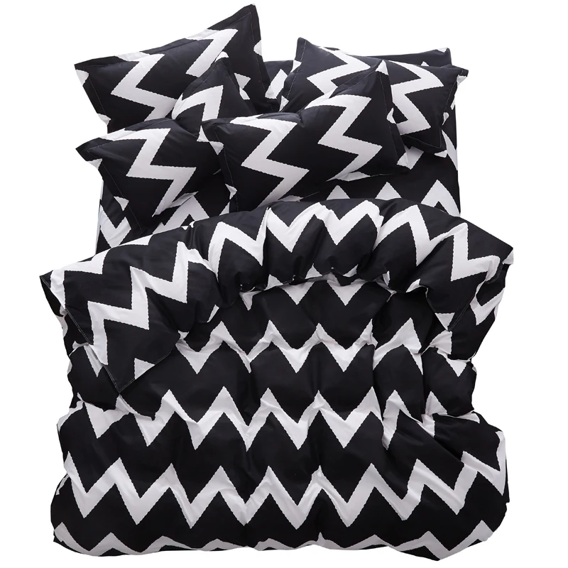 Bedding Sets Custom Size Duvet Cover Set USA Russia Size Bed Linen King Size Bed Sheet Set Bedclothes White And Black Wavy
Bedding Sets Custom Size Duvet Cover Set USA Russia Size Bed Linen King Size Bed Sheet Set Bedclothes White And Black Wavy