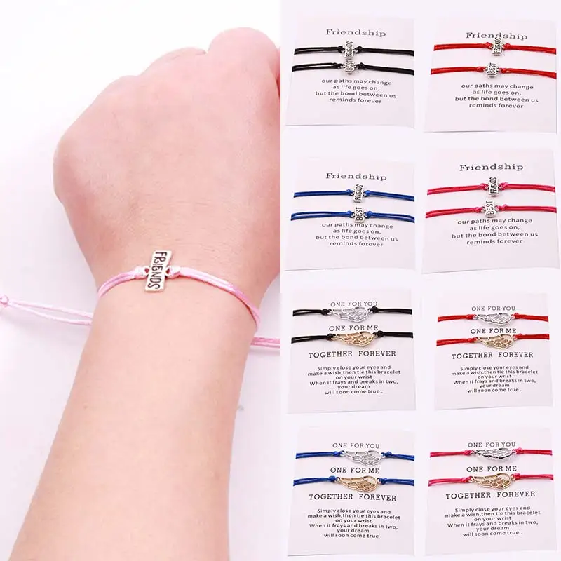 Bracelets 8 Shaped Best Friends Adjustable Lovers Together Forever Love 2019 New Arrival Lucky 2PCS/Set Red Rope Wings Couples
Bracelets 8 Shaped Best Friends Adjustable Lovers Together Forever Love 2019 New Arrival Lucky 2PCS/Set Red Rope Wings Couples