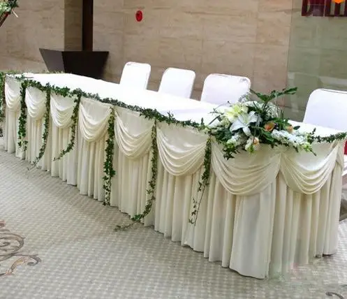 Fashion white Ice Silk Solid Table Skirt Wedding Table Skirting 20ft length FAST SHIP
Fashion white Ice Silk Solid Table Skirt Wedding Table Skirting 20ft length FAST SHIP