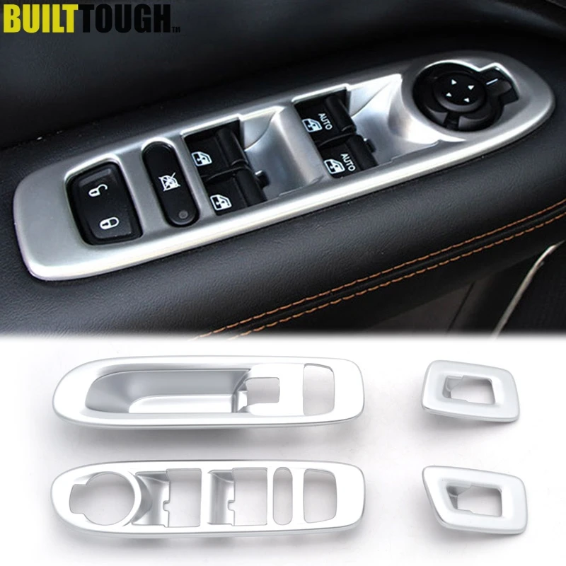 1pc Chrome Water Cup Holder Frame Outlet Cover Trim For 2015-2017 Jeep Renegade