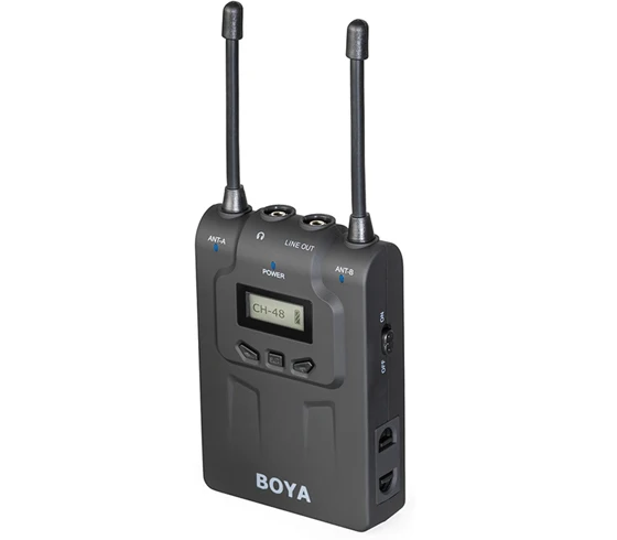 BOYA BY-WM8R Dual-Channel Wireless Bodypack Receiver for BY-WM8 Lavalier Microphone ENG EFP for Canon Sony DSLR
BOYA BY-WM8R Dual-Channel Wireless Bodypack Receiver for BY-WM8 Lavalier Microphone ENG EFP for Canon Sony DSLR