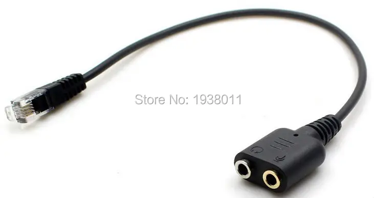 12/" 2//3.5mm Jacks to RJ9//RJ10 PC Mic//Headset to Cisco Office Phone Adapter Cable