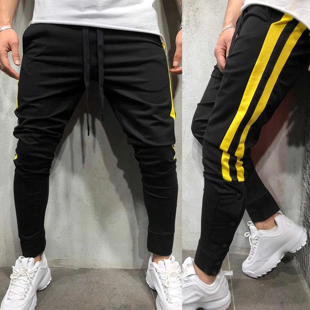 Discount Mens Gym Slim Fit Trousers Tracksuit Bottoms Skinny Joggers