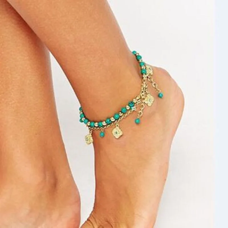 Vintage Stone Double Layer Anklets For Women Retro Crown Pendent Anklet Bohemia Bracelet Foot Jewelry Gift Wholesale
Vintage Stone Double Layer Anklets For Women Retro Crown Pendent Anklet Bohemia Bracelet Foot Jewelry Gift Wholesale