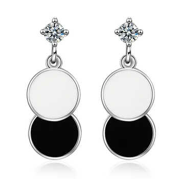 New Fashion 925 Sterling Silver Trendy Round Circle Female CZ Tassel Stud Earrings Wholesale Jewelry For Women No Fade Gift
New Fashion 925 Sterling Silver Trendy Round Circle Female CZ Tassel Stud Earrings Wholesale Jewelry For Women No Fade Gift