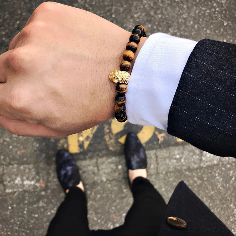 Stainless Steel Skull Bracelet Stone Beads Men Jewelry Gold Bracelets For women Charm Bileklik Pulseras Mujer Pulseira Femme
Stainless Steel Skull Bracelet Stone Beads Men Jewelry Gold Bracelets For women Charm Bileklik Pulseras Mujer Pulseira Femme