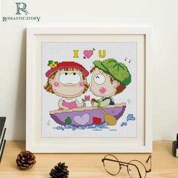 Romantic Story Handmade Needlework Kids Boating in Water Paintings Counted DIY Cross Stitch Kits Embroidery Cross-Stitching
Romantic Story Handmade Needlework Kids Boating in Water Paintings Counted DIY Cross Stitch Kits Embroidery Cross-Stitching