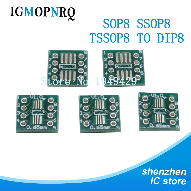 10 шт. TSSOP8 SSOP8 SOP8 SMD К DIP8 IC АДАПТЕР преобразователь гнездо модуль адаптеры пластина 0