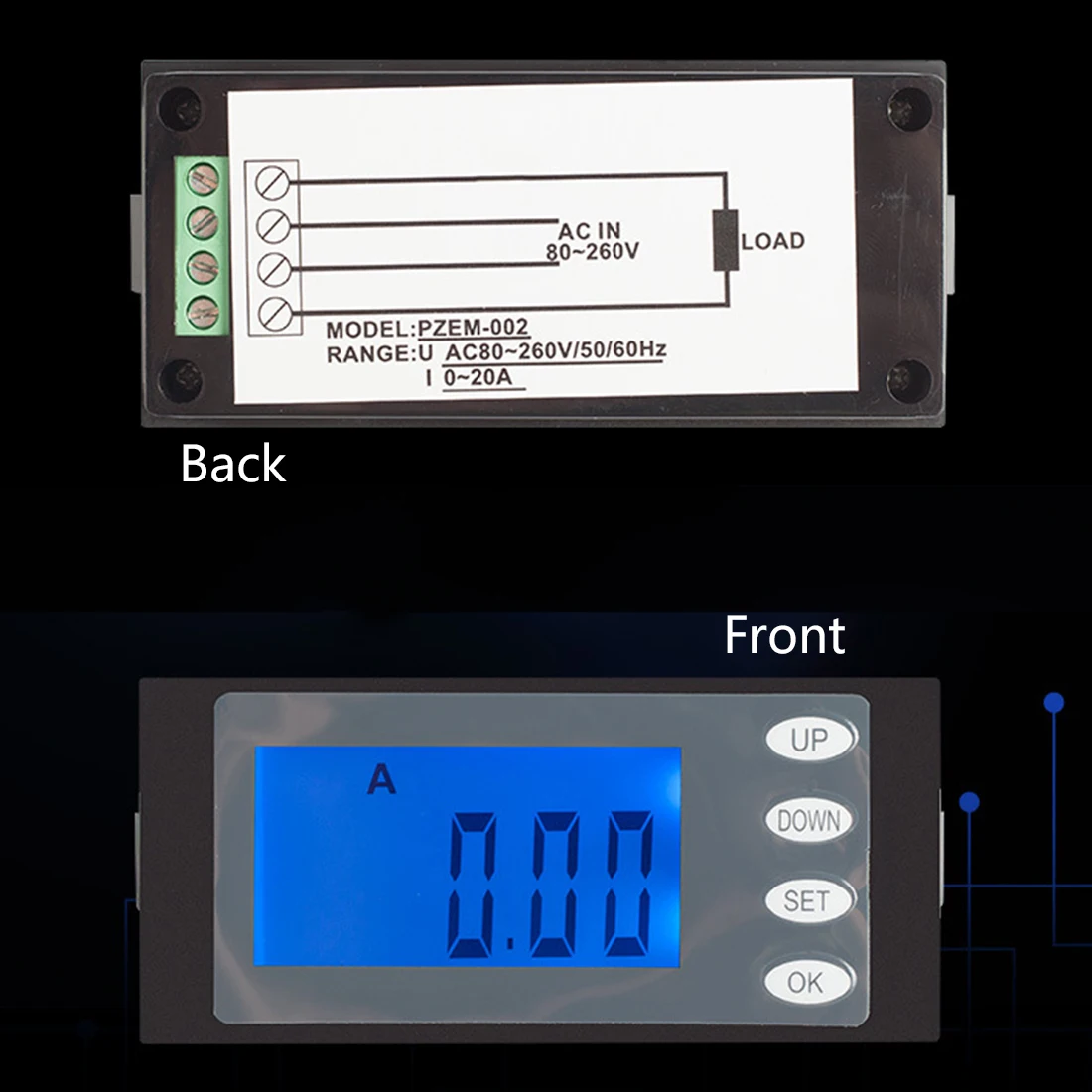 0-20A AC80-260 LCD Display Digital Current Voltage Power Energy Meter Multimeter Ammeter Voltmeter
0-20A AC80-260 LCD Display Digital Current Voltage Power Energy Meter Multimeter Ammeter Voltmeter