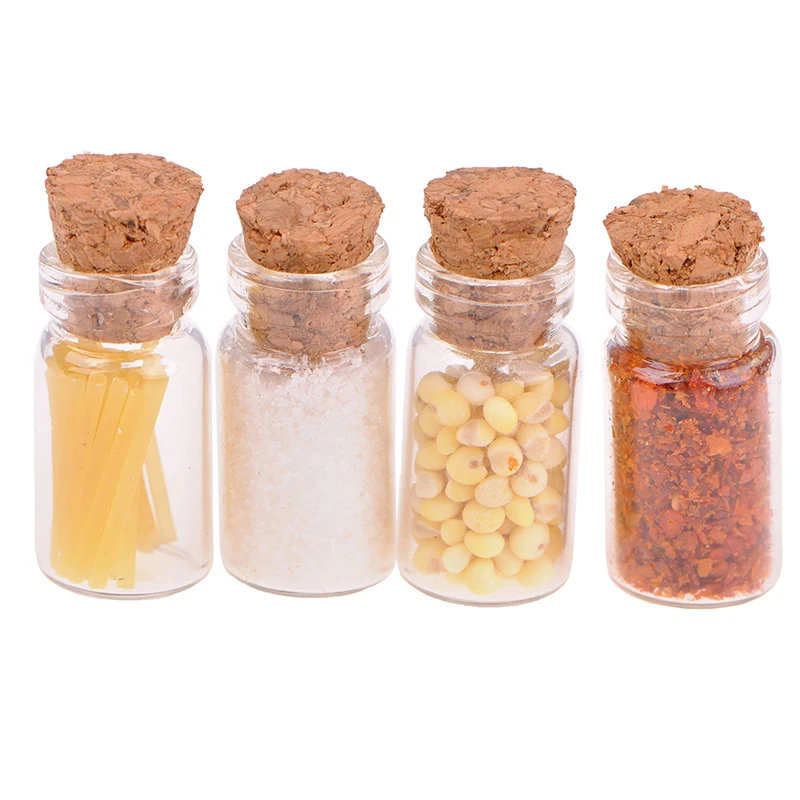 4Pcs/Set 1/12 Scale Dollhouse Miniature Glass Dried Food Jar for Dolls House Kitchen Decor Accessories Children Kids Toys
4Pcs/Set 1/12 Scale Dollhouse Miniature Glass Dried Food Jar for Dolls House Kitchen Decor Accessories Children Kids Toys