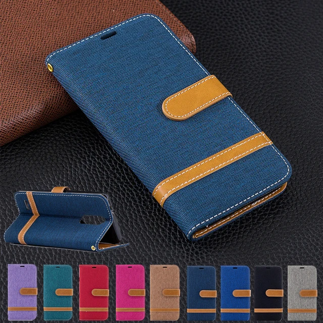 

B118 Hit Color Stand Wallet Flip Cover For LG K8 K9 2018 Cloth Skin Case For LG K10 K11 2018 K4 2017 G6 G7 ThinQ Q8 K7 Back Bags