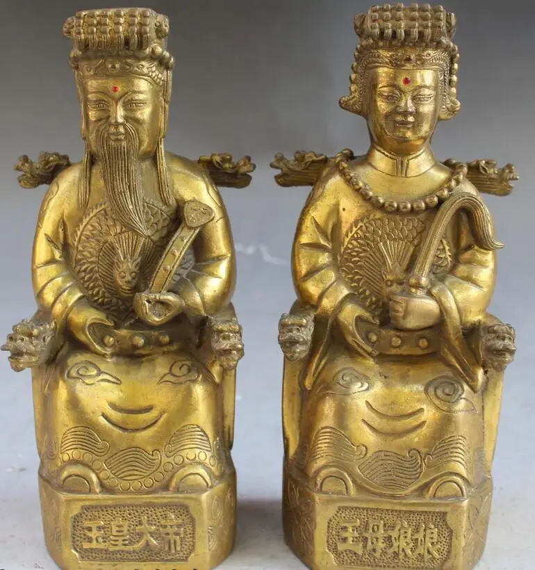 6710947++7" Chinese Brass Dragon Head Queen Mother Jade Emperor God of Heaven Statue Pair
6710947++7" Chinese Brass Dragon Head Queen Mother Jade Emperor God of Heaven Statue Pair