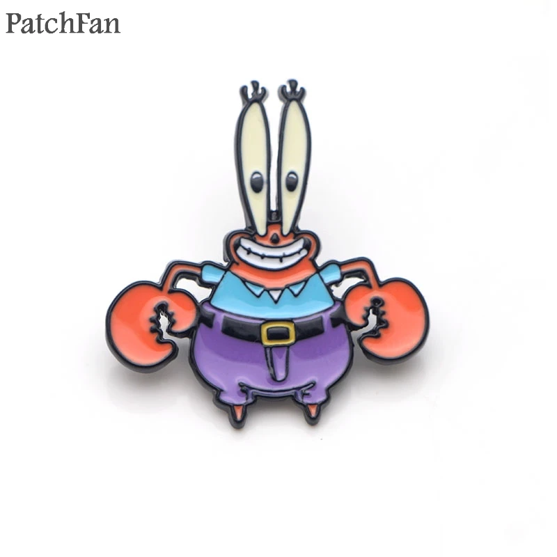 Patchfan SpongeBob Krabs Crab Cartoon Zinc tie Pins backpack clothes brooches for men women hat decoration badges medals A1652
Patchfan SpongeBob Krabs Crab Cartoon Zinc tie Pins backpack clothes brooches for men women hat decoration badges medals A1652