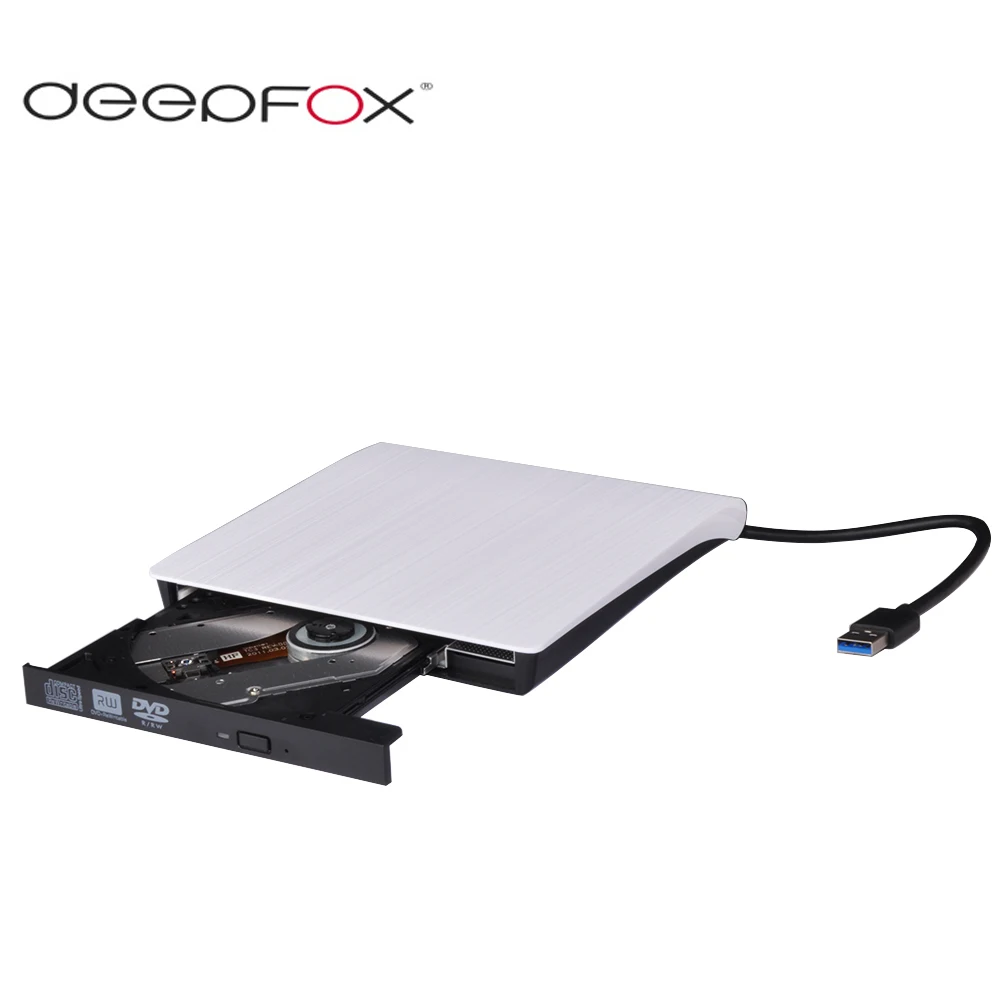 Внешний оптический привод Deepfox USB 3 0 DVD CD-RW с функцией Plug And Play для ПК Mac ноутбука
