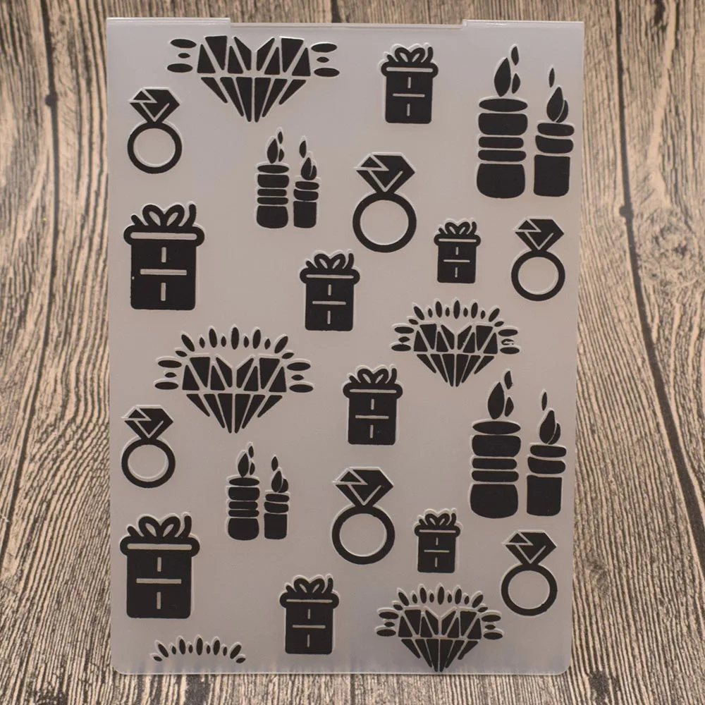 LOVE Ring Plastic Embossing Folders for Valentine's Day Wedding Card Making DIY Scrapbooking Paper Embossing Craft Template
LOVE Ring Plastic Embossing Folders for Valentine's Day Wedding Card Making DIY Scrapbooking Paper Embossing Craft Template