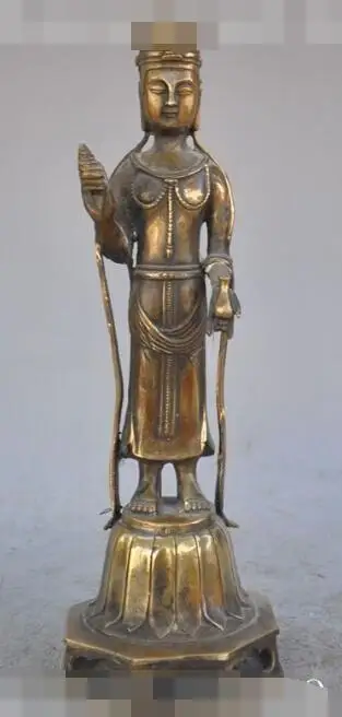 

S00078 12"chinese buddhism temple bronze Kwan-Yin GuanYin Bodhisattva buddha statue (B0328)