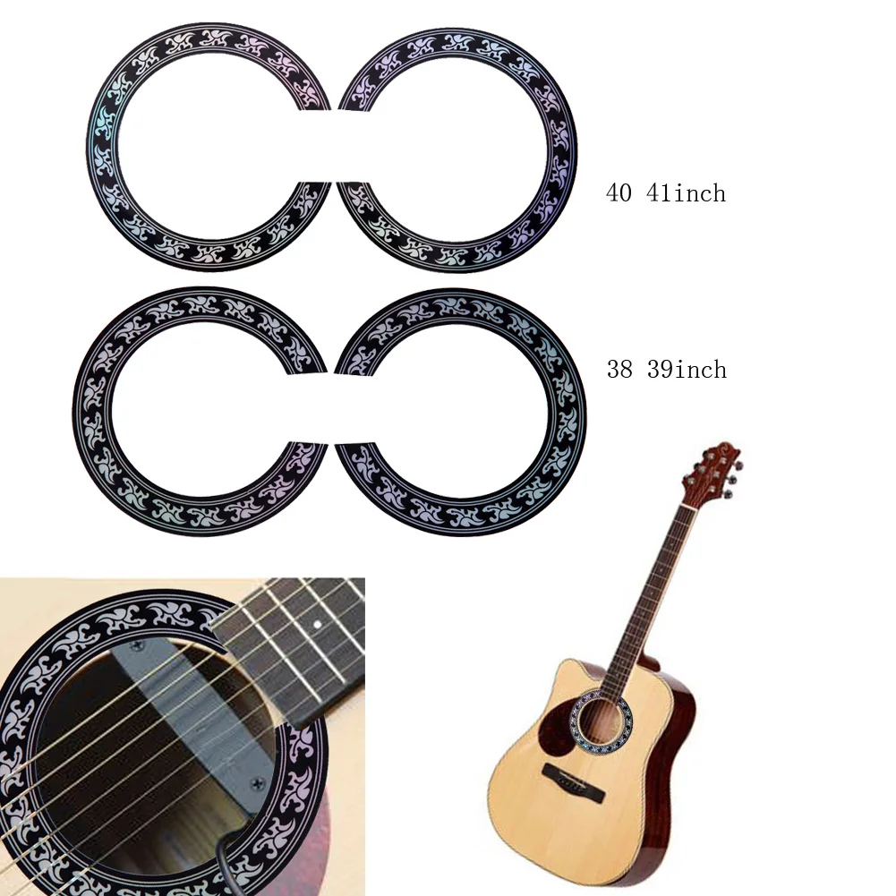 Guitar Accessories 40 41 inch/38 39 inch Size Hard PVC Guitar Circle Sound Hole Rosette Inlay for Acoustic Guitars Decal
Guitar Accessories 40 41 inch/38 39 inch Size Hard PVC Guitar Circle Sound Hole Rosette Inlay for Acoustic Guitars Decal