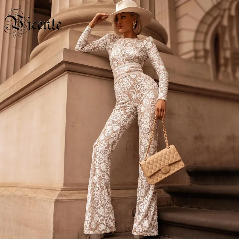 Vicente 2019 New Chic Luxe Sequins Lace Design Long Sleeves O Neck With Belt Celebrity Party Club Bandage Jumpsuit
Vicente 2019 New Chic Luxe Sequins Lace Design Long Sleeves O Neck With Belt Celebrity Party Club Bandage Jumpsuit