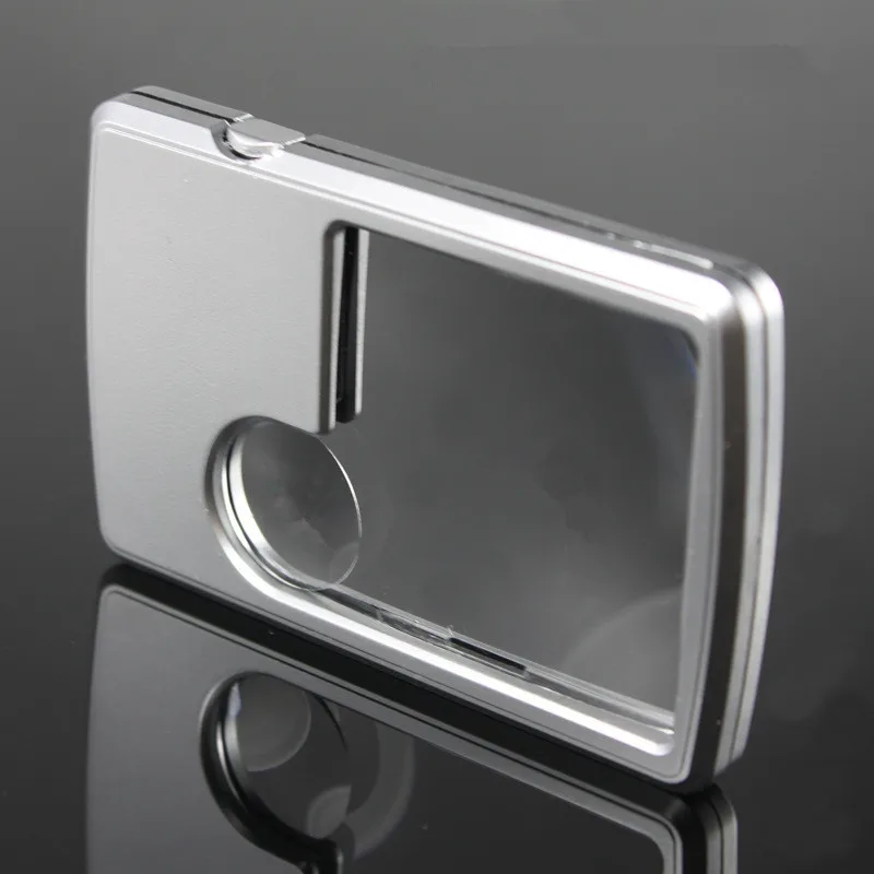 Portable Card Type Ultra-thin PVC Plastic With LED Old Reading Newspaper Magnifier Magnifying Glass Loupe
Portable Card Type Ultra-thin PVC Plastic With LED Old Reading Newspaper Magnifier Magnifying Glass Loupe