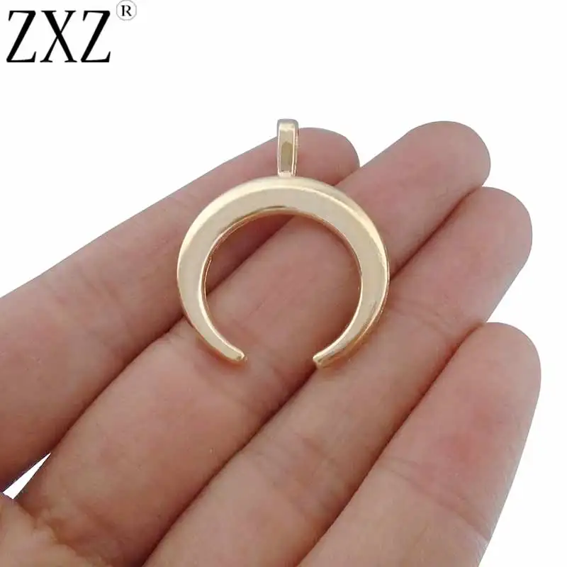 ZXZ 10pcs Gold Tone Crescent Moon Double Horn Charms Pendants for Jewelry Making Findings 33x26mm
ZXZ 10pcs Gold Tone Crescent Moon Double Horn Charms Pendants for Jewelry Making Findings 33x26mm