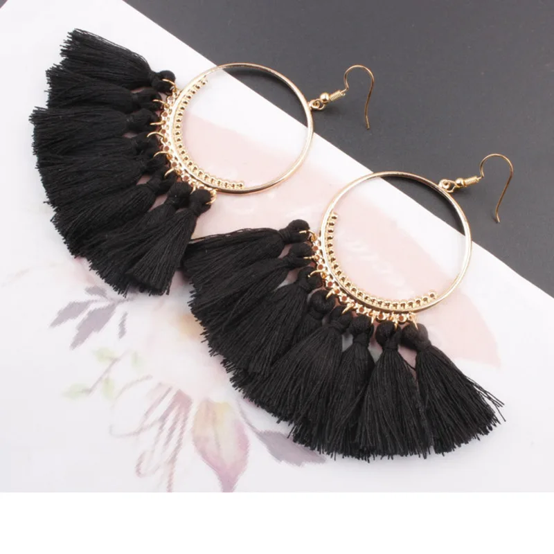 Tassel Earrings For Women Ethnic Circle Drop Earrings Bohemia Gold Color Statement Earrings Long Fringed Earrings Jewelry Gift
Tassel Earrings For Women Ethnic Circle Drop Earrings Bohemia Gold Color Statement Earrings Long Fringed Earrings Jewelry Gift