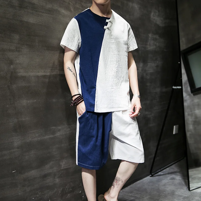 #3402Summer Clothes Short Sleeve T Shirt And Shorts Men Cotton Linen Loose Split Joint Vintage Chinese Style Retro Two Piece Set
#3402Summer Clothes Short Sleeve T Shirt And Shorts Men Cotton Linen Loose Split Joint Vintage Chinese Style Retro Two Piece Set